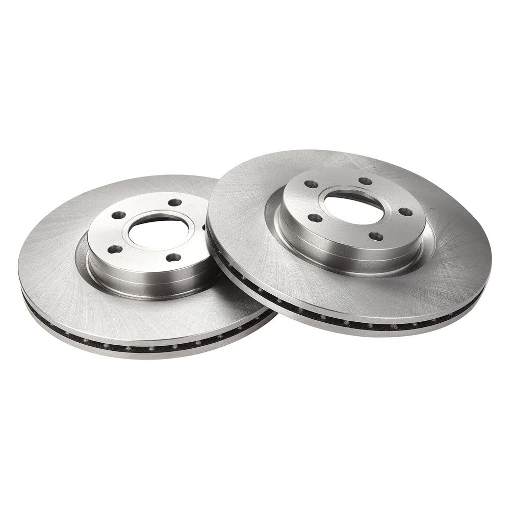 Trq Front Brake Rotors Set Vented Compatible With 2013-2017 Ford C-Max 2013-2019 Escape 2008-2013 Volvo C30 2006-2012 C70 2004-2