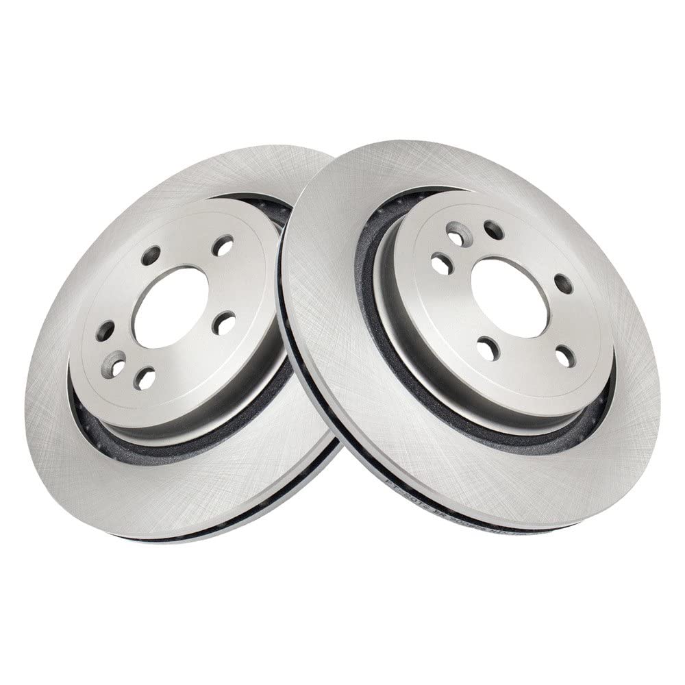 Trq Rear Brake Rotors Set Vented Compatible With 2011-2018 Volvo S60 2007-2016 S80 2015-2018 V60 2010 V70 2008-2016 Xc70