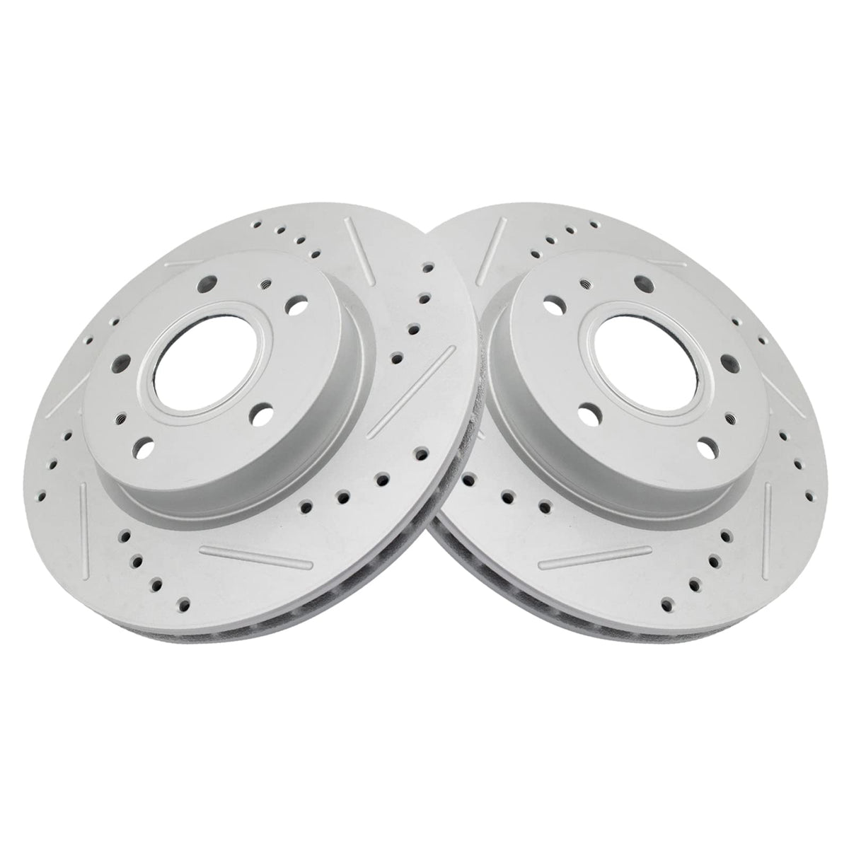 Trq Front Performance Brake Rotors Set Premium G-Coated Compatible With 2007-2013 Suzuki Sx4