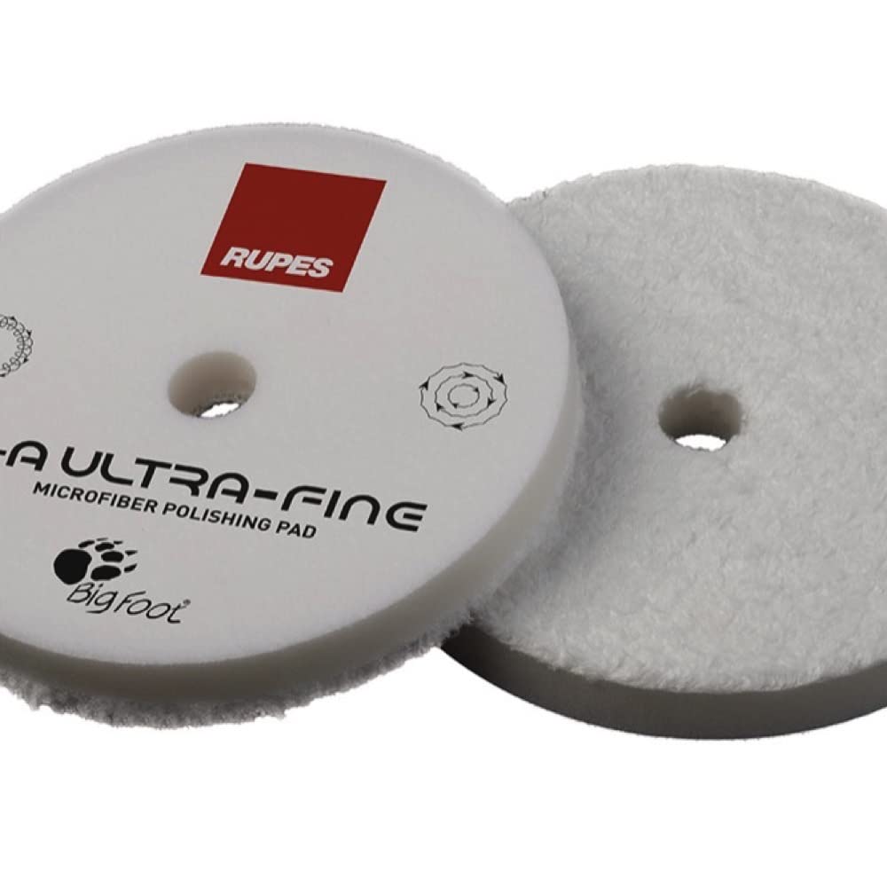 RUPES Ultrafine D-A Microfiber Pad (White)  130mm, Single Pad