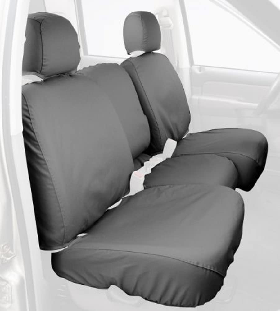 Covercraft SS3261PCGY Custom-Fit Front Bench SeatSaver Seat Covers - Polycotton Fabric, Grey
