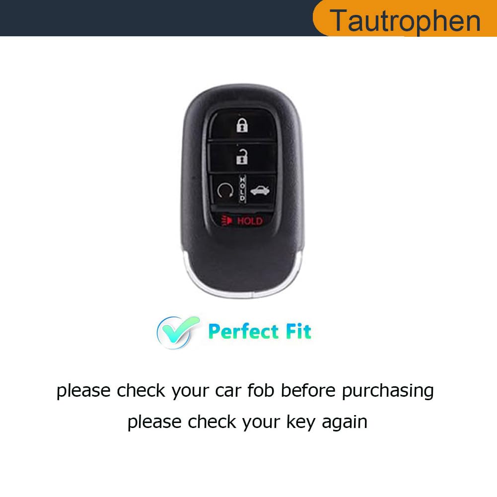 Tautrophen Key Fob Cover For Honda 2023 2024 Civic Accord Pilot Hrv Crv Odyssey Car Key Case Protector Holder Shell