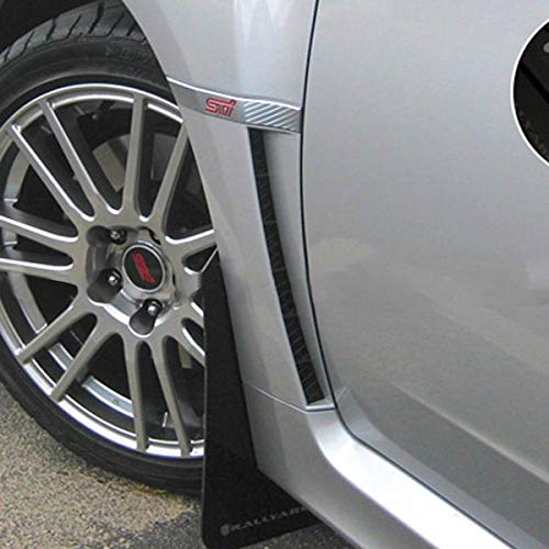 Rally Armor Mf19-Ur-Blk/Sil Black, Silver Mud Flap With Logo (11+ Sti/Wrx Sedan Only Ur), 1 Pack