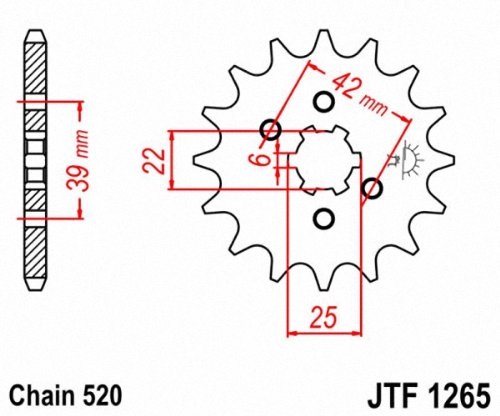 Jt Sprockets Jtf1265.14 14T Steel Front Sprocket