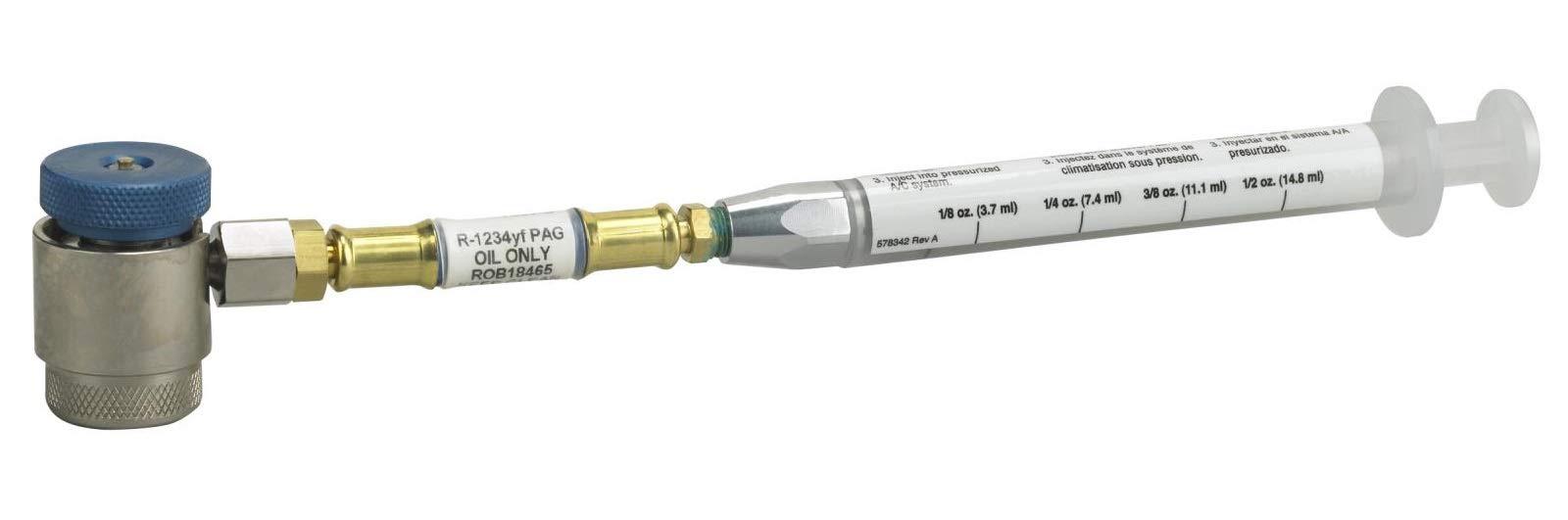 Robinair 18465 Syringe-Type PAG Oil Injector for R-1234YF Systems - Labeled and Graduated