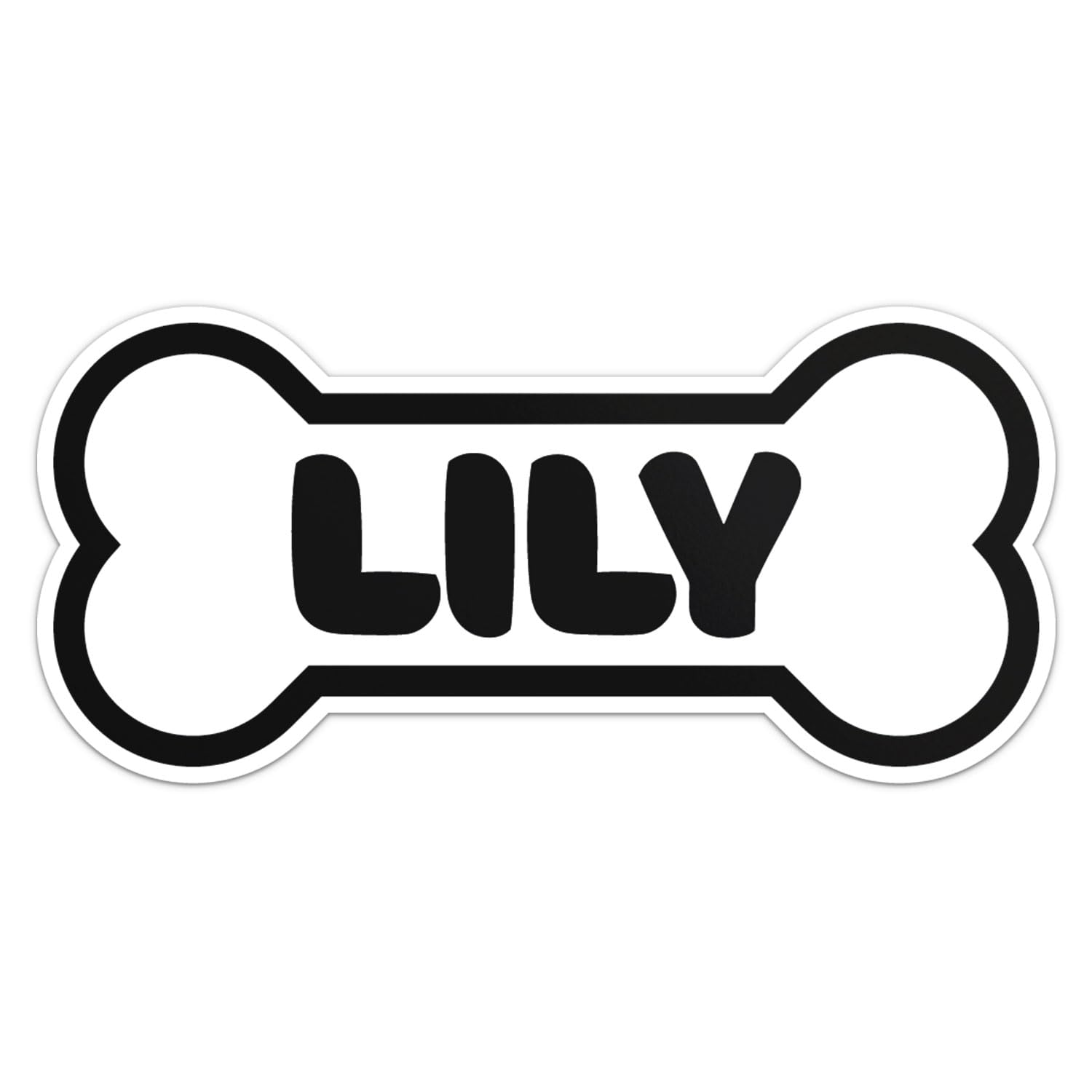 Lily Dog Name Sticker - Waterproof Vinyl Decal For Car Bumper, Laptop, Water Bottle, Wall, And Window, Size - 5'' Longer Side