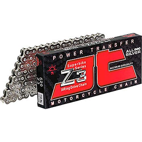 JT Chain JTC520Z3112RL (520 Series) Black Steel 112 Link Super Heavy Duty X-Ring Chain with Connecting Link