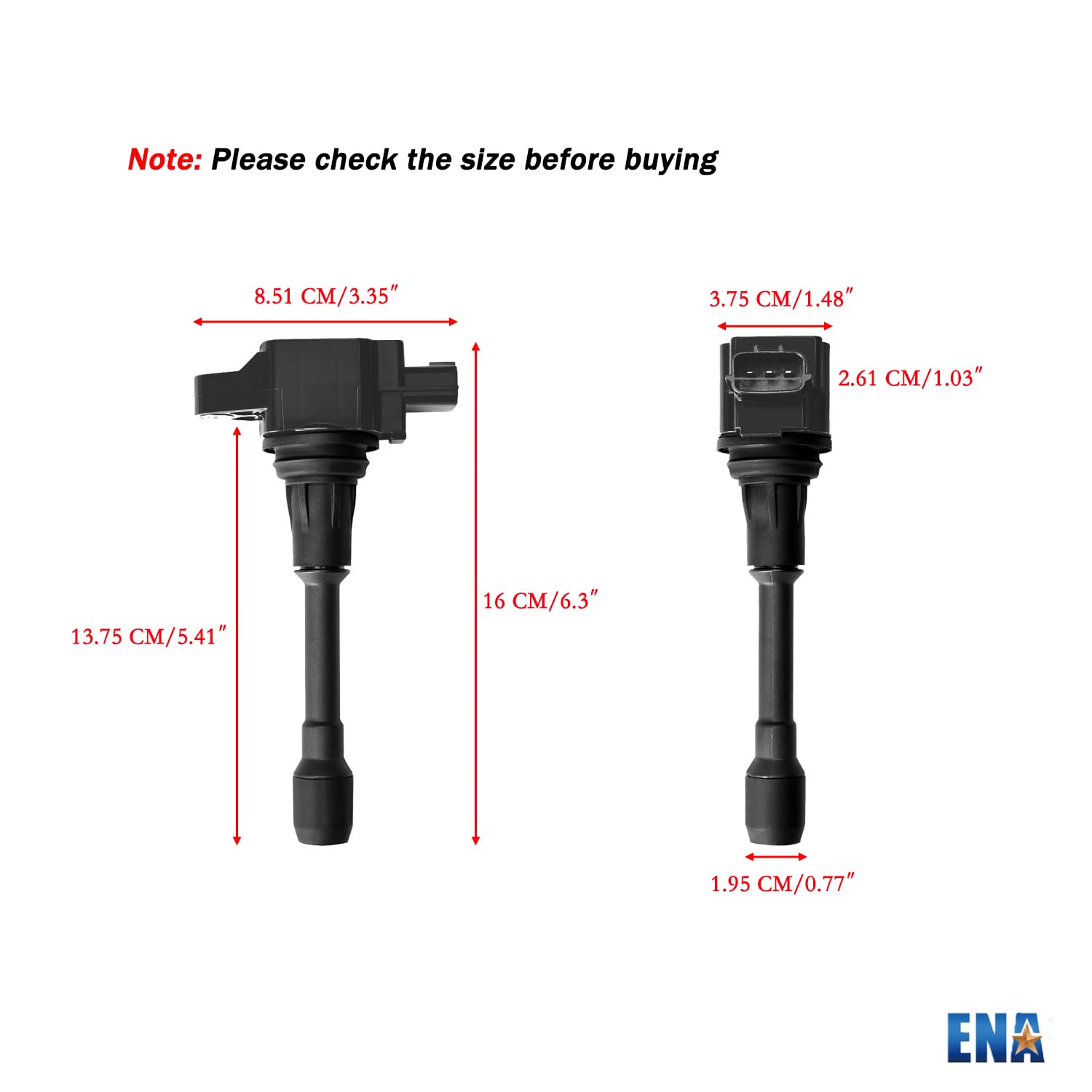 ENA Set of 4 Ignition Coil Pack 2007 2008 2009 2010 2011 2012 Compatible with Nissan Altima Versa Sentra Cube Rogue Frontier 2013 2014 2015 Infiniti M56 FX50 QX60 QX70 2.5L 2.0L 1.8L Replace# UF549