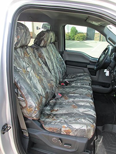 Durafit Seat Covers Made to fit, FD81 DS1 C 2016-2019 F250/F550 Camo Endura and for 2015-2019 Ford F150 Super Crew Front and Rear Seat Cover Set.
