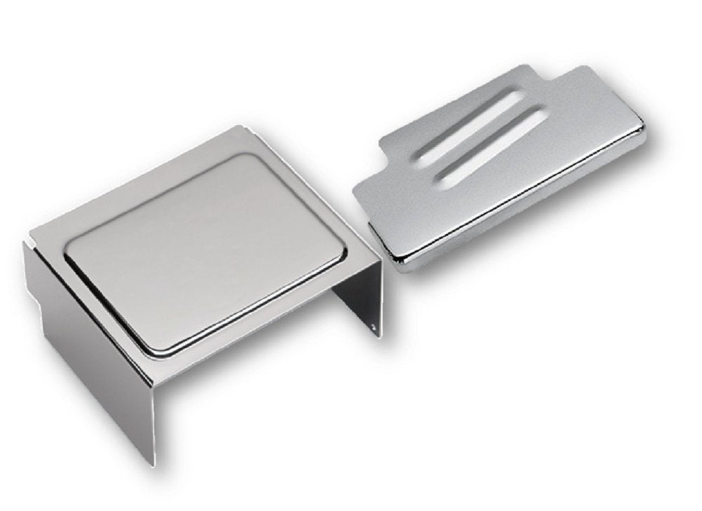 Orange Cycle Parts Chrome Battery Cover Kit For Harley Dyna Wide Glide Fxdwg 1997-2005 Repl. Oem #66375-97/66368-90