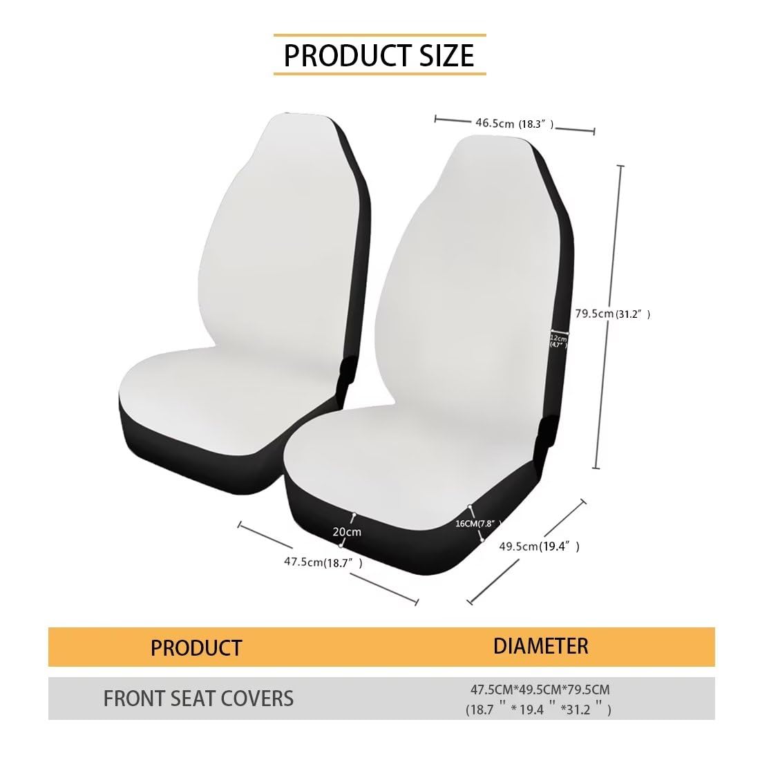 Talayituse Turtle Starfish Print Auto Seat Cover Full Set 2 Pack, Bucket Seat Covers, Car Protection Interior Accessories for Me