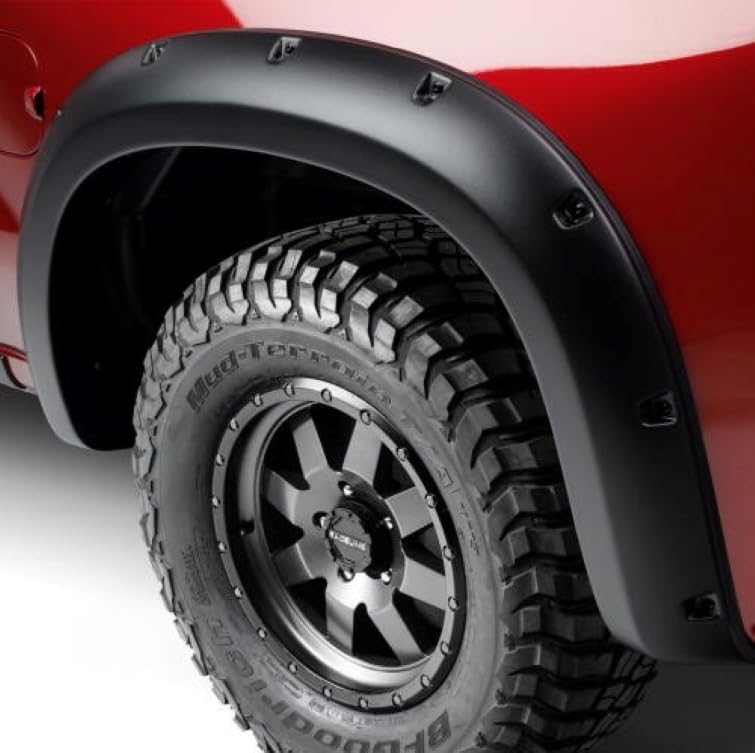 Bushwacker Forge Pocket/Rivet Style Front & Rear Fender Flares | 4-Piece Set, Black, Textured Finish | 28314-08 | Fits 2011-2016