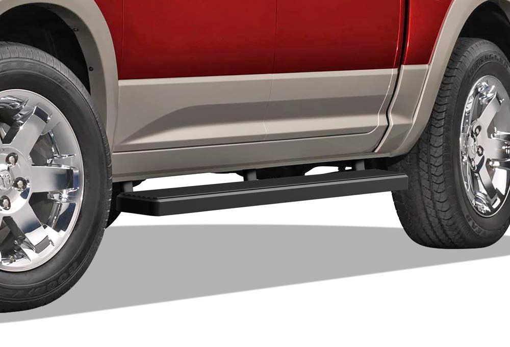 Aps Running Boards 5In Black Compatible With Ram 1500 2009-2018 Crew Cab & Ram 2500 3500 2010-2024 (Nerf Bars Side Steps Side Ba