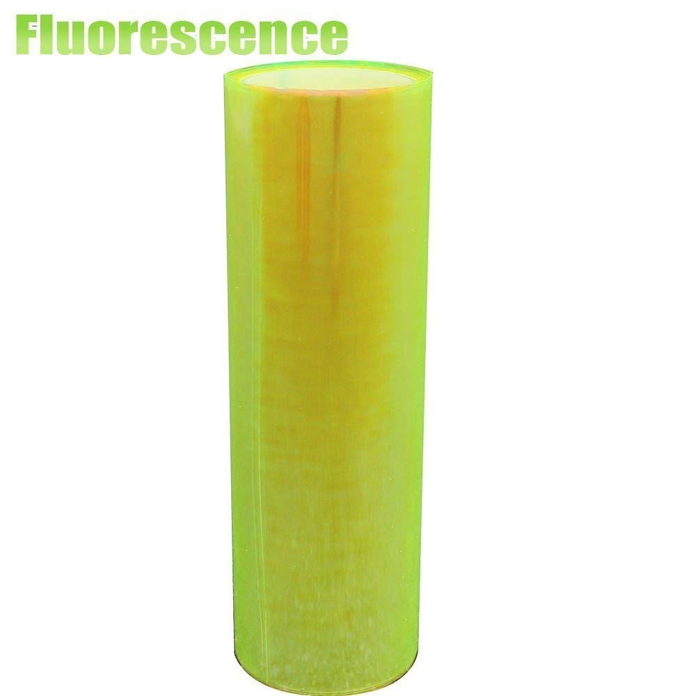 Diyah 12 X 48 Inches Self Adhesive Shiny Chameleon Headlights Tail Lights Fog Lights Films,Film Sheet Sticker,Tint Vinyl Film With Knife And Hand Tool (Fluorescence Yellow)