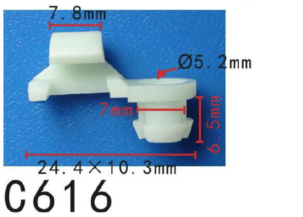 Autobahn88 Tailgate Rod Clip, Compatible With Gm (Oem: 15545178, 14037239) (Pack Of 20)