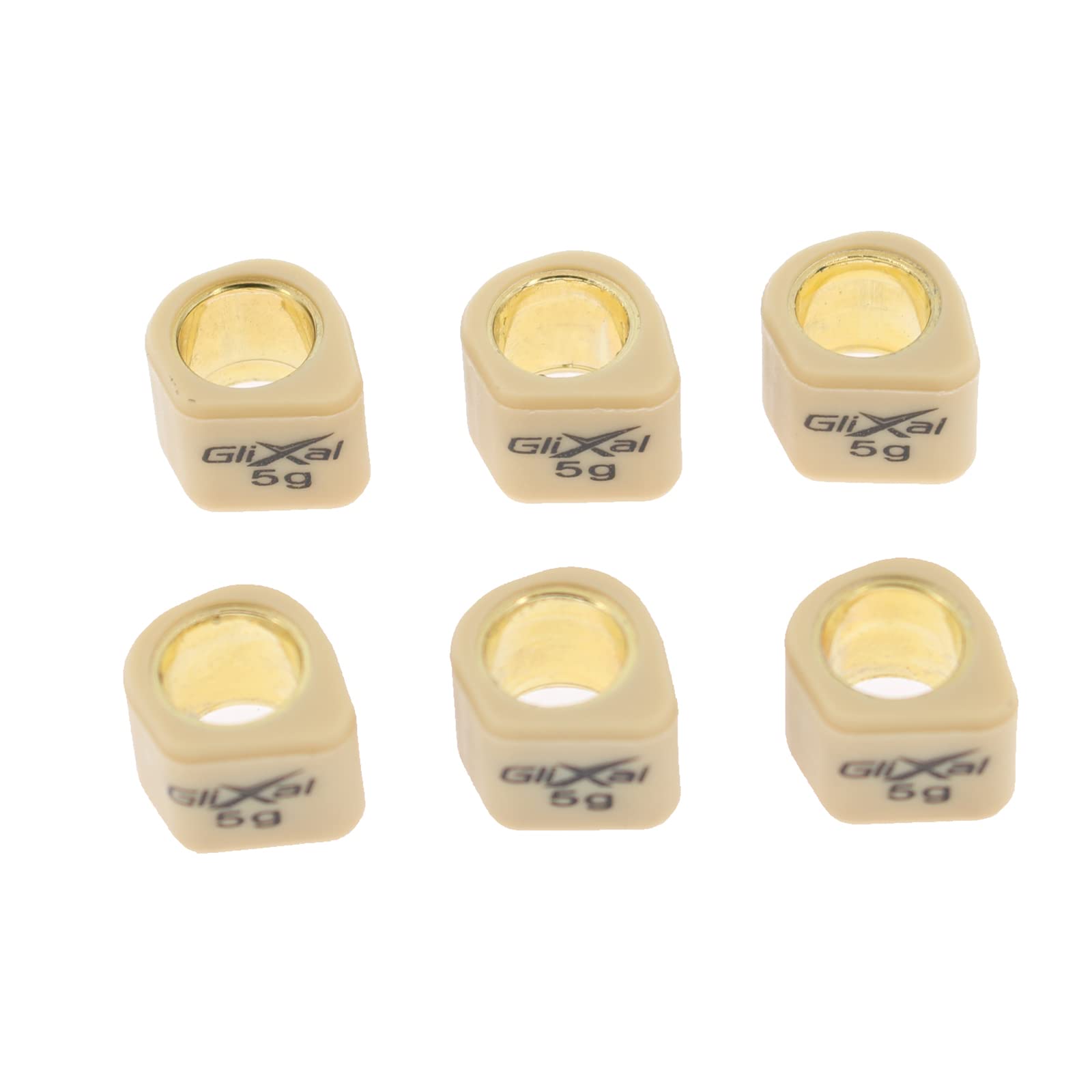 Glixal 16X13Mm High Performance Polygon Variator Sliders, Racing Sliding Roller Weights 139Qmb Gy6 50Cc - 100Cc Scooter Moped Atv (5 Gram)