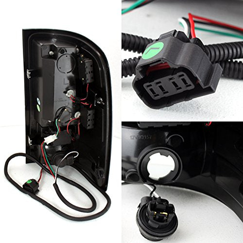 Akkon - For 07-13 Sierra 1500 07-14 Sierra 2500Hd 3500Hd Black Smoke Led Tail Lights Brake Lamps Replacement