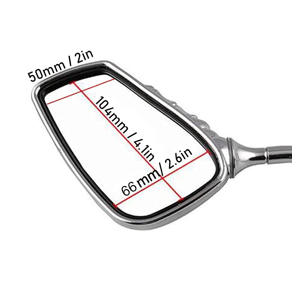 Pairs Of Distinctive Skull Skeleton Hand 8Mm 10Mm Rearview Side Mirror For Motorcycle Scooter Moped Bike Standard Bike (Silver)