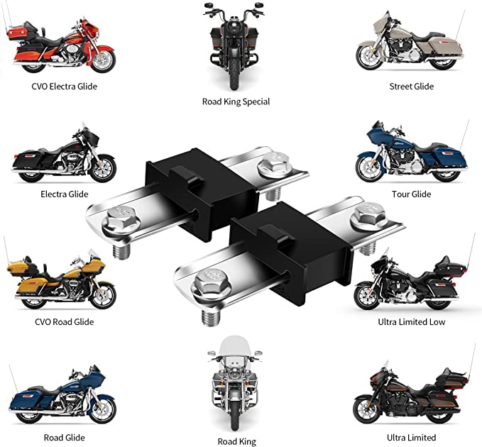 Vpzmt Rear Air Cushion Muffler Shockproof Exhaust Tail Bracket Crash Pad Suitable Fits For Harley Touring Road King Street Glide