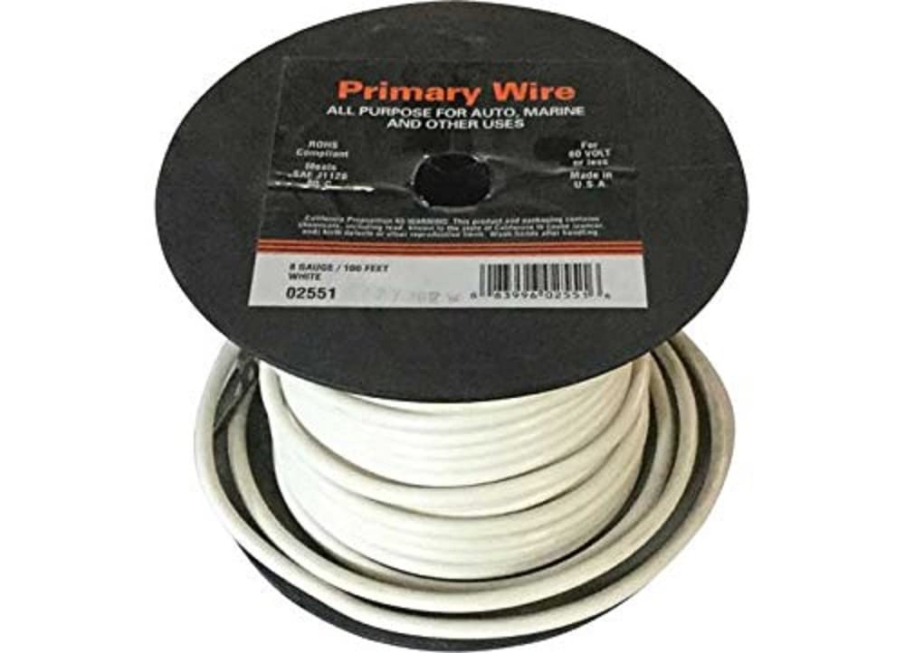 East Penn 2551 White 8 Gauge X 100' Wire