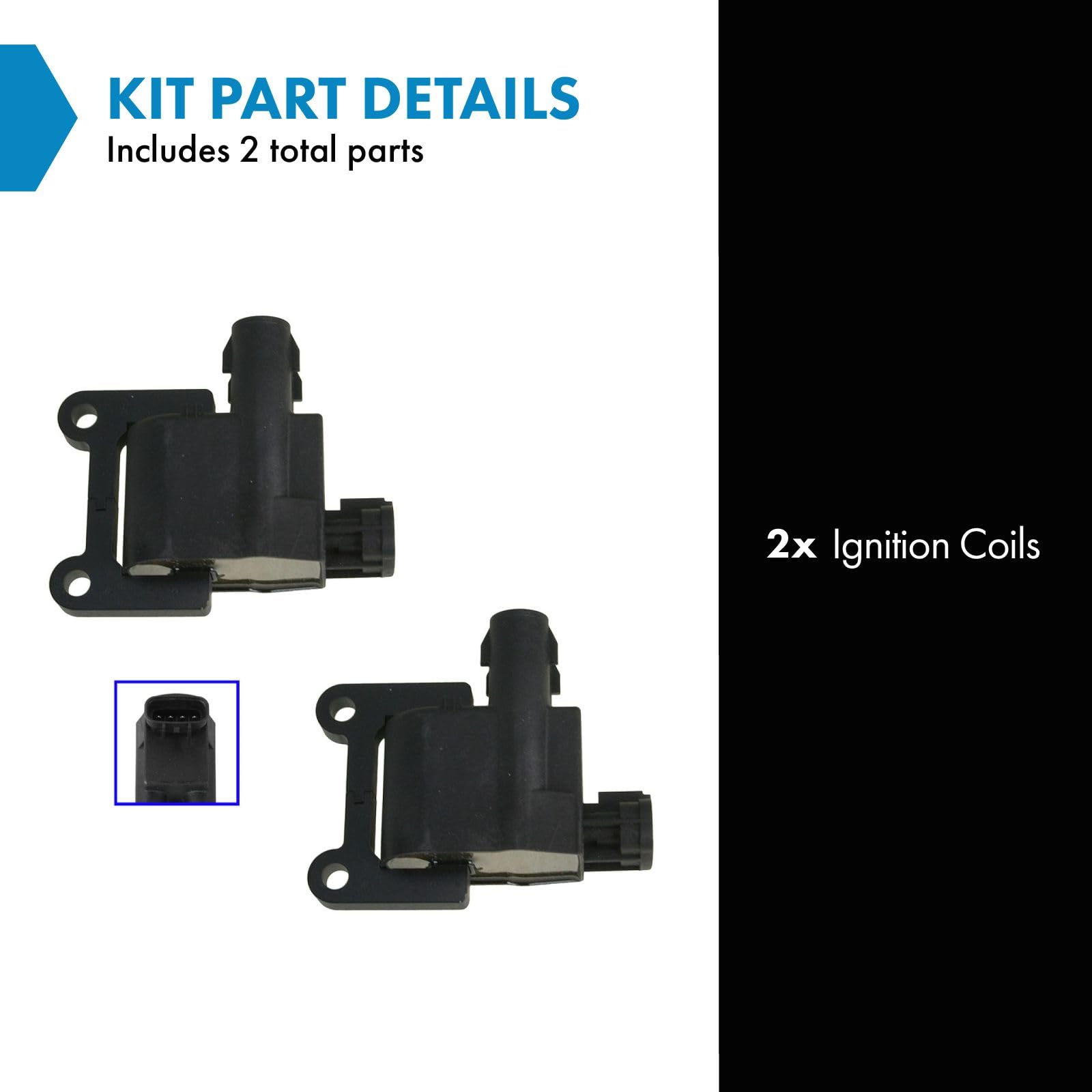 Trq Ignition Coil Set Compatible With 1997-2000 Toyota 4Runner 1997-2001 Camry 1998-2000 Rav4 1999-2001 Solara 1998 T100 Tacoma