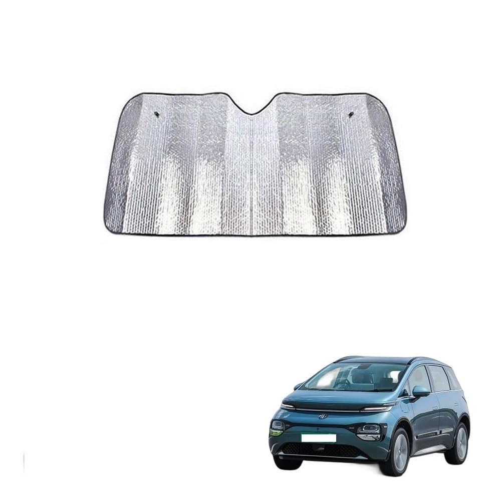 Car Windshield Silver Parking Foldable Sunshade for Heat Protection Useful on Front and Rear Windshield Glass Suitable for Winds