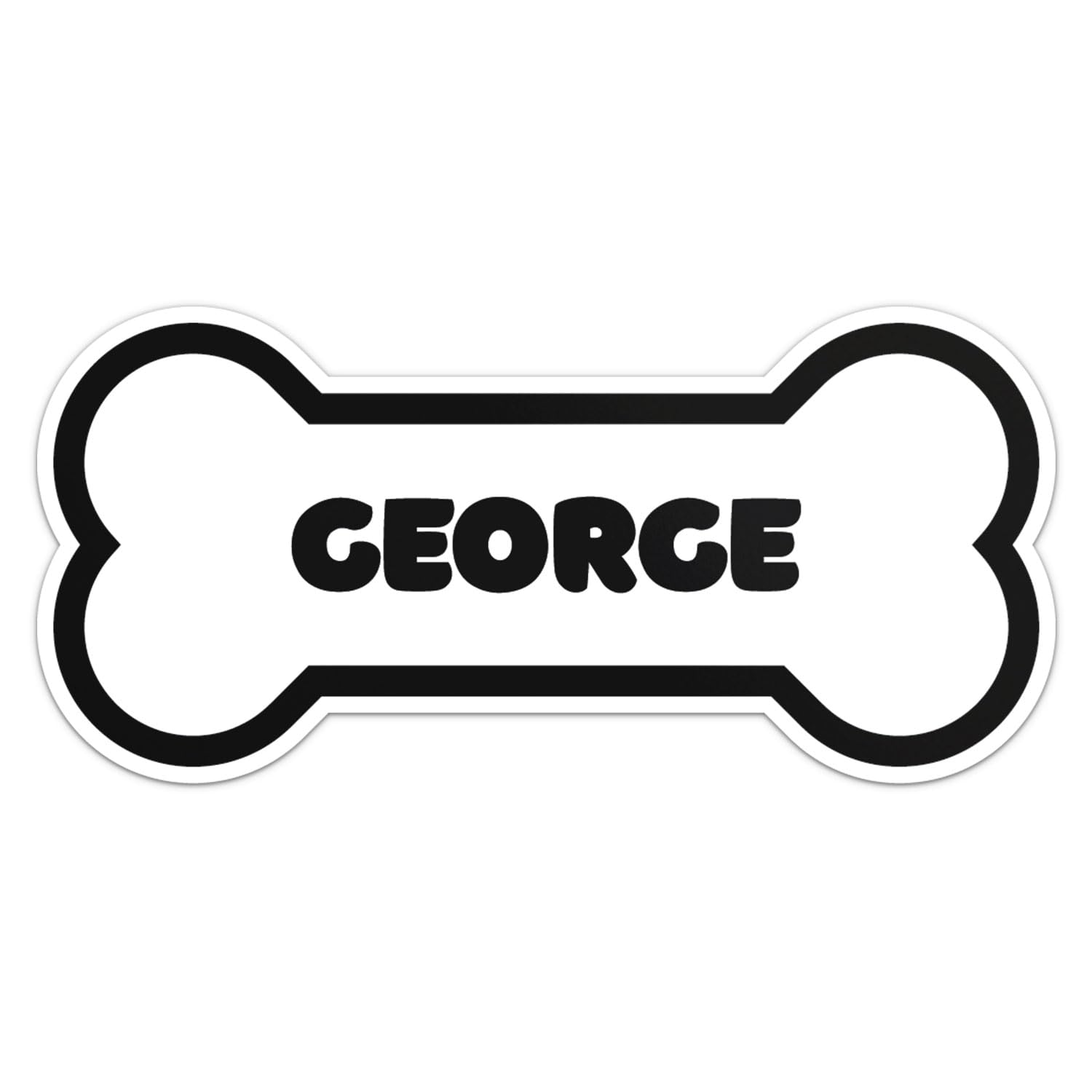 George Dog Name Sticker - Waterproof Vinyl Decal For Car Bumper, Laptop, Water Bottle, Wall, And Window, Size - 6'' Longer Side