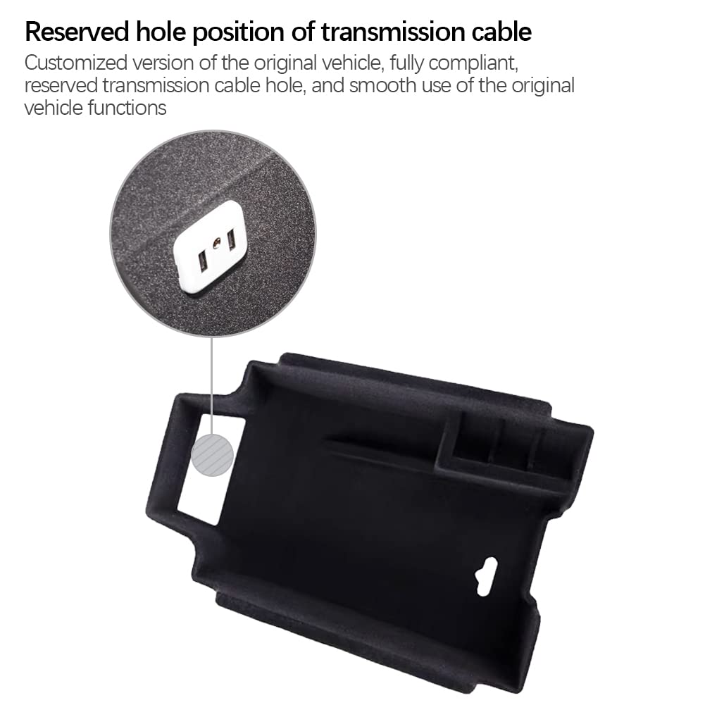 yboueo for XT5 Armrest Storage Tray Compatible with Cadillac XT5 Accessories 2019 2018 2017 2016 Flocking Interior Armrest Inser