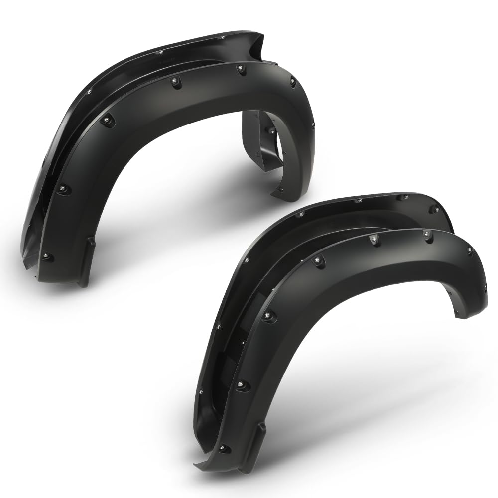 Pit66 Fender Flares Smooth Pocket Riveted Compatible With Ram 1500 2Wd/4Wd 2019 2020 2021 2022 2023/ Not Fit Rebel Models