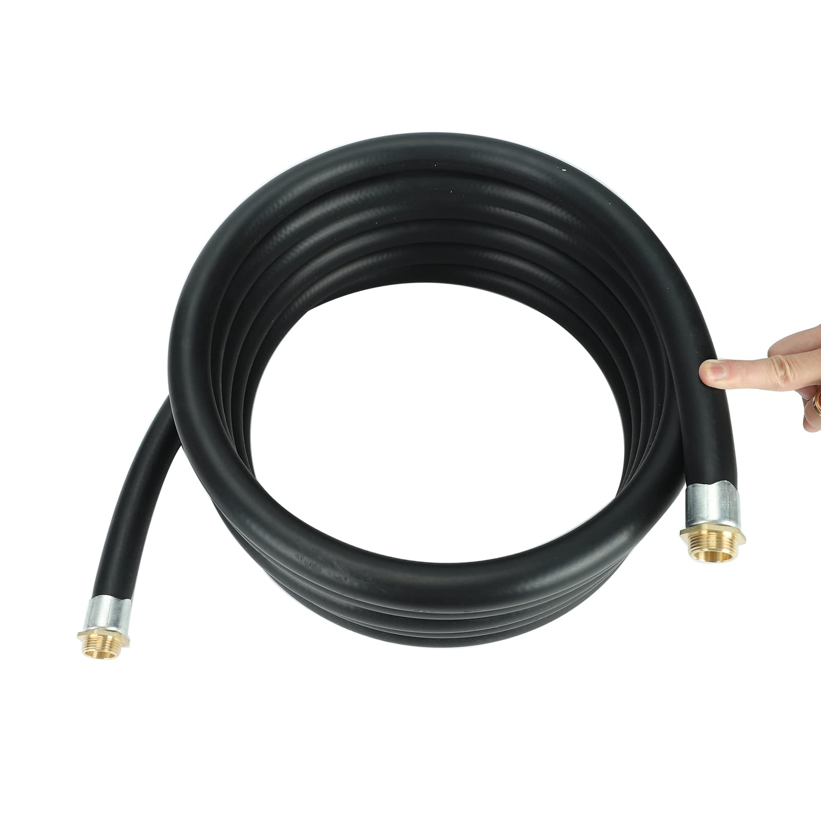 Superfastracing 3/4'' X 20' Fuel Transfer Hose Fluid Oil Pump/Tank Tube Hose Black