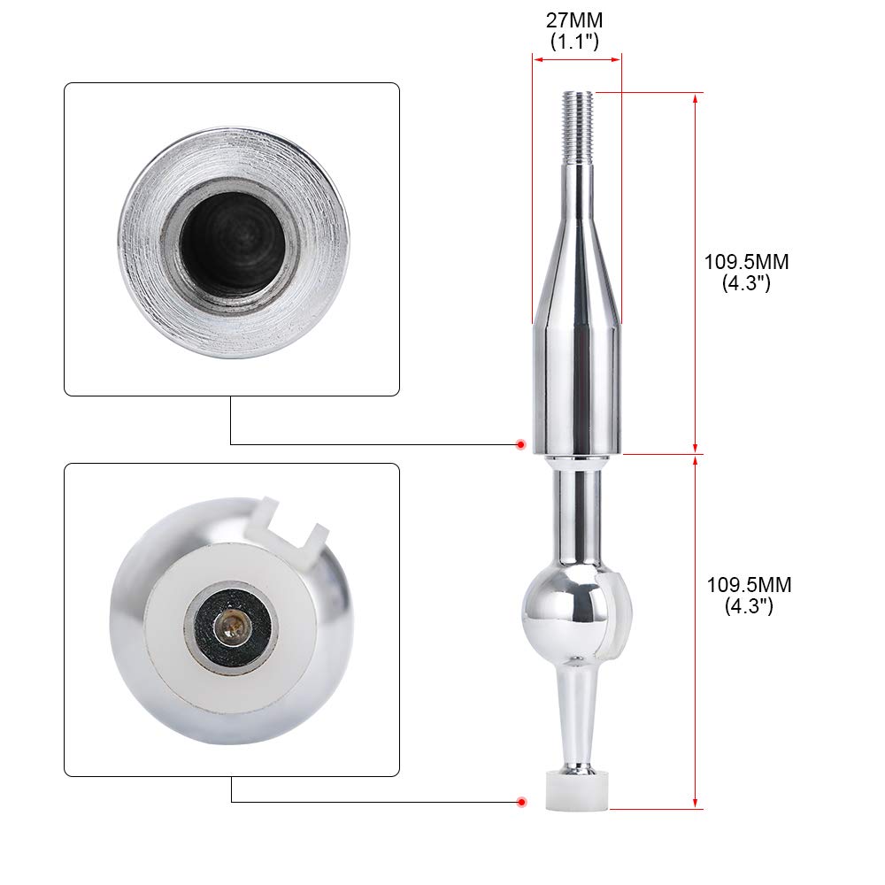 Ptnhz Quick Fast Throw Short Shifter Relacement For 90-97 Mazda Mx5 Miata Manual M/T Chrome Steel