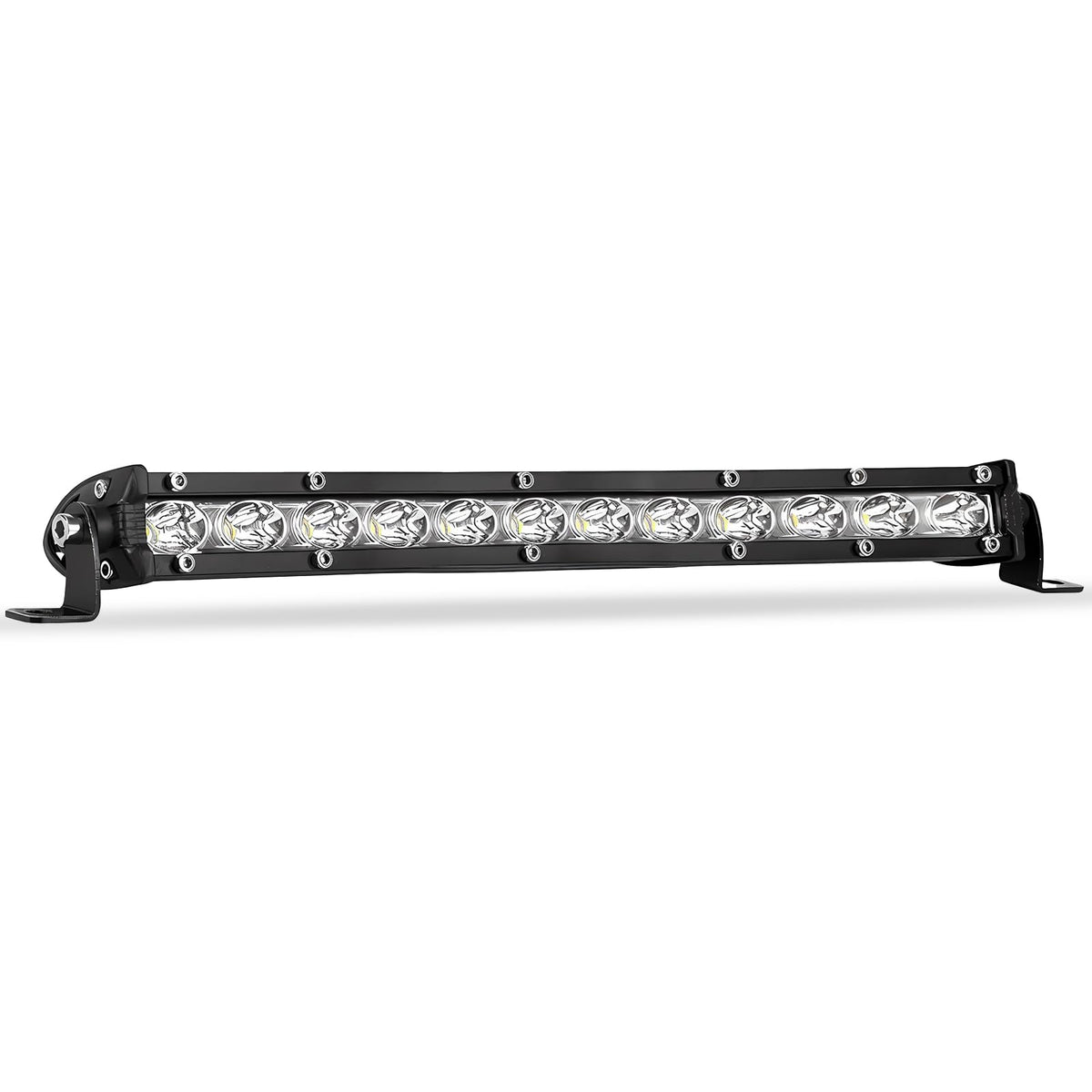 Zmoon Led Light Bar 12In Signal Row Light Bar [14In W/Bracket] 40W Spot Flood Combo Off Road Light, Waterproof Slim Light Bar Fo