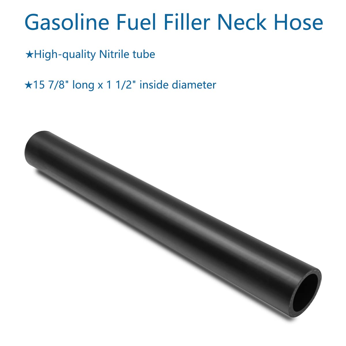 Tkkeuep Gasoline Fuel Filler Neck Hose With 4 Hose Clamps,1 1/2 Inches Inside Diameter Fuel Filler Hose, Reinforced Gas Tank Filler Hose