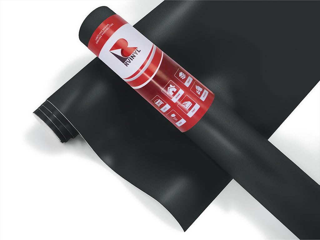 3M 2080 Series M22 Matte Deep Black - 5Ft X 4Ft - 20Sq Ft - Dual Cast Lustrous Vinyl Car Wrapping Film - Bubble Free Vehicle She