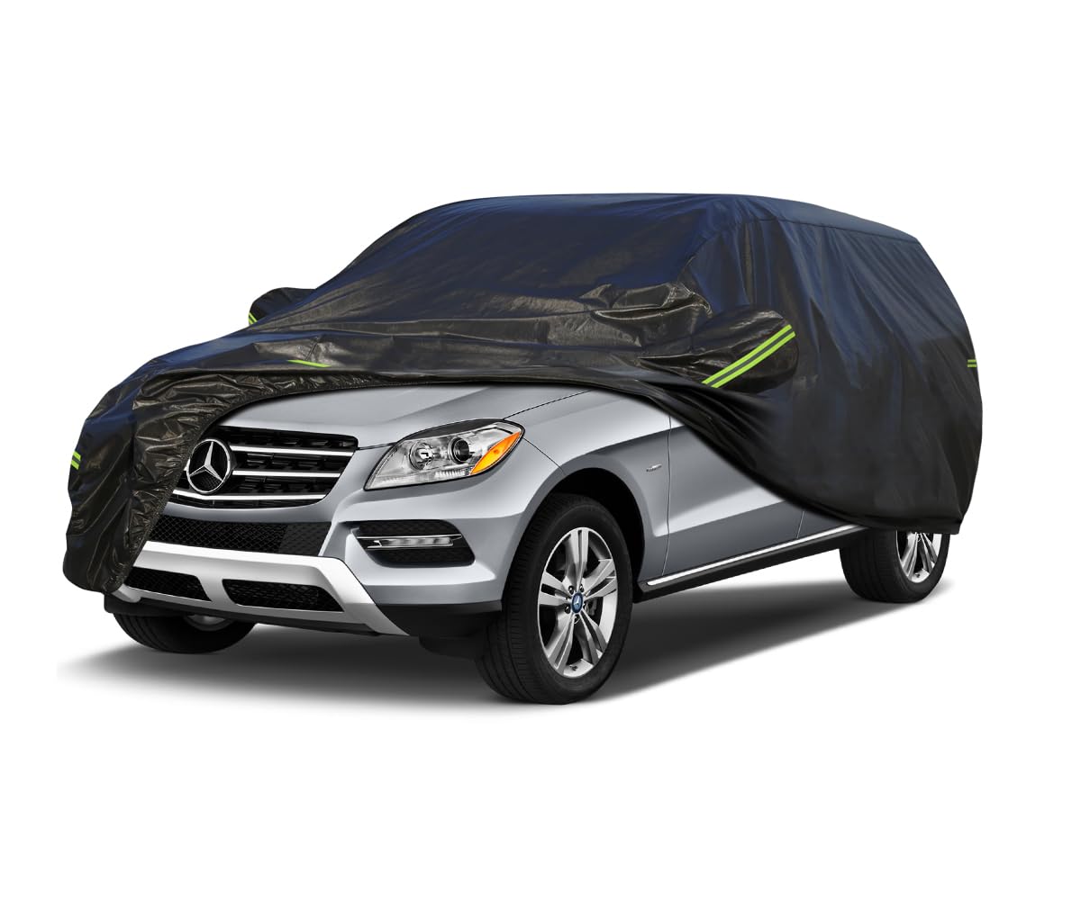 Koukou Waterproof Suv Car Cover Suitable For Mercedes Benz Ml Class From 1997 To 2015, 7 Layers Windproof All Weather Waterproof