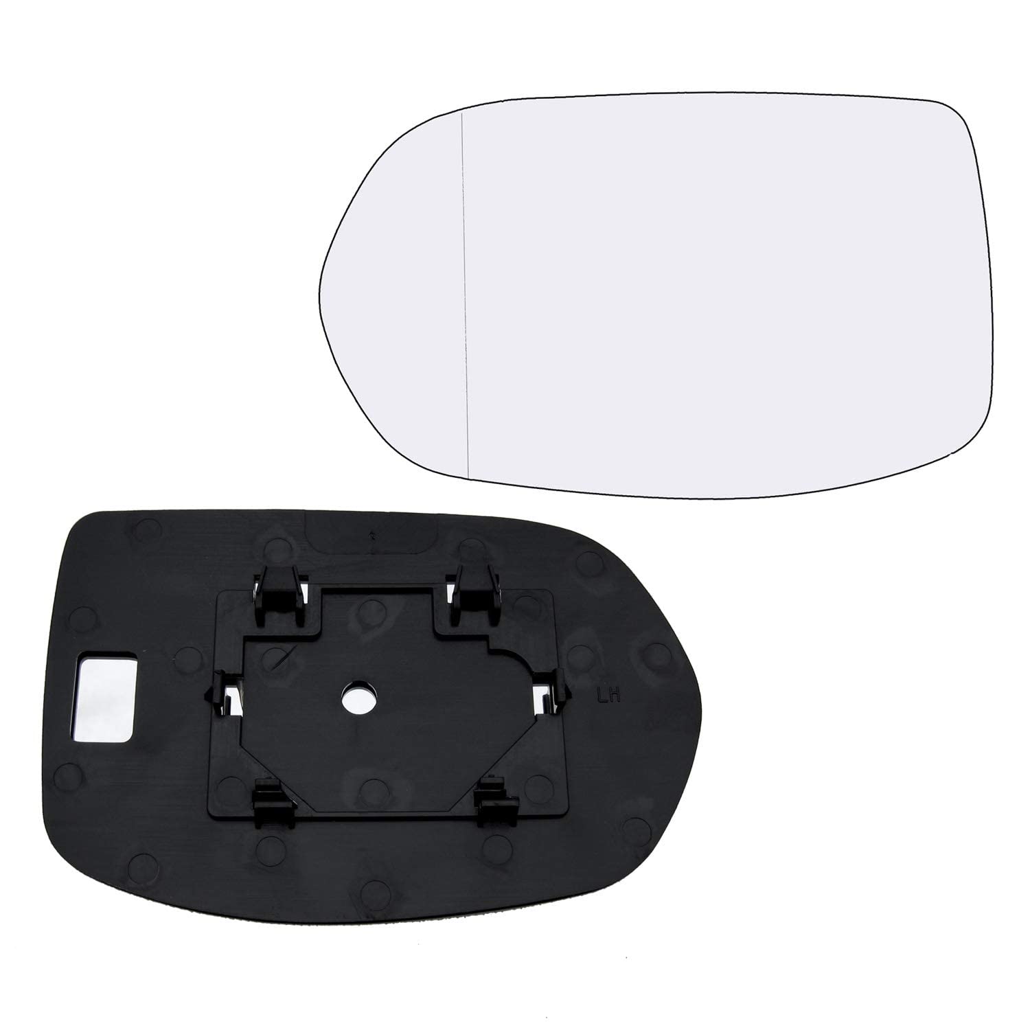 Driver Side Mirror Glass Assembly With Plastic Backing Plate (Non-Heated) Compatible With 2012-2016 Honda Crv, 2016-2020 Hrv