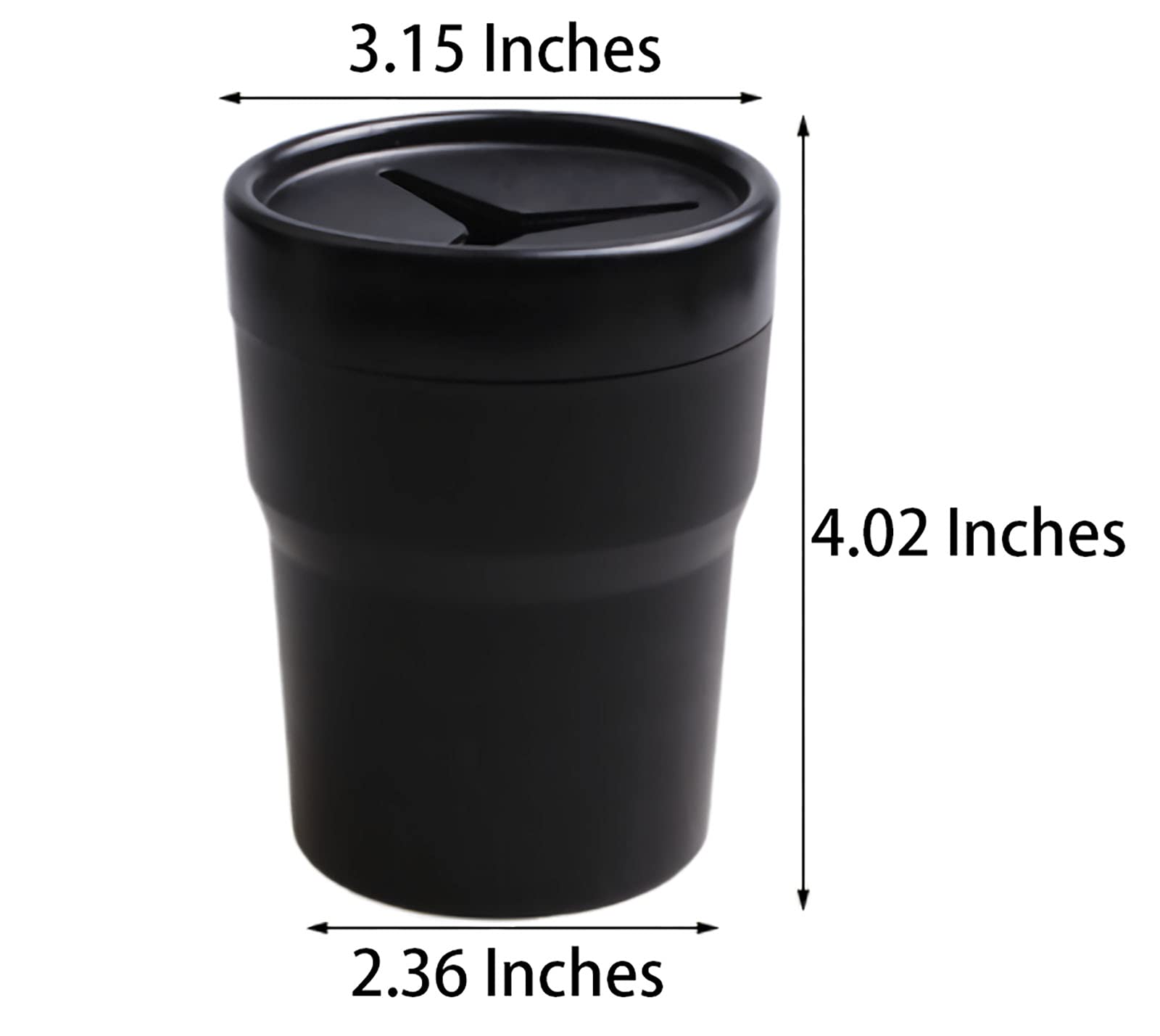 BANCHELLE Car Change Holder with Lid Automotive Plastic Garbage Cans 250 mL (0.06 Gallon) Portable for Keys Pen 1 Piece