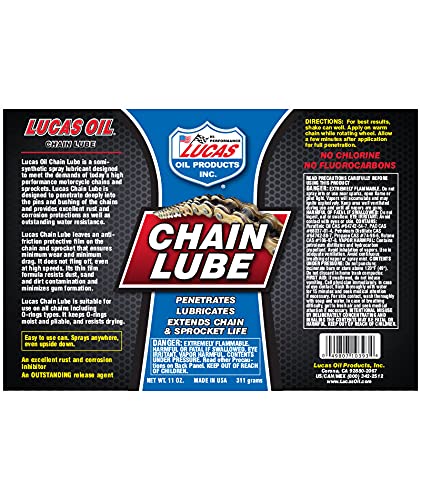 Lucas Oil 10393 Chain Lube Aerosol - 11 Ounce