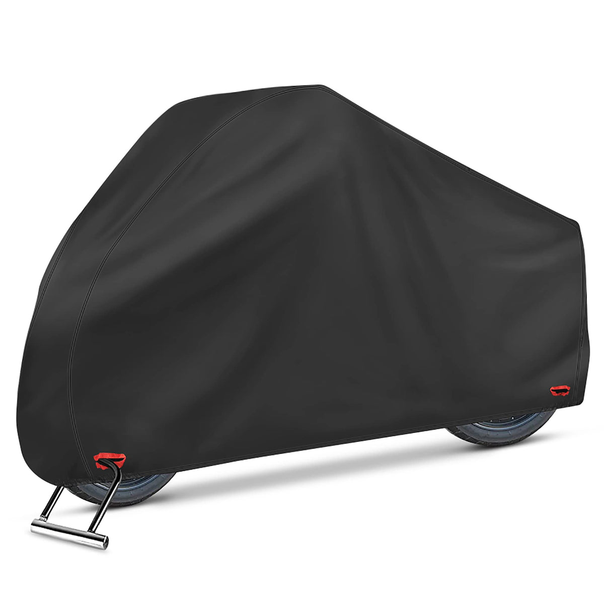 Waterproof Motorcycle Cover - 210D Oxford Motorbike Scooter Covers with Lock-Holes, All Weather Outdoor Protection Fits up to 96