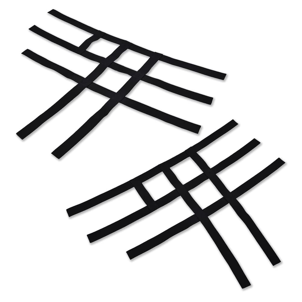 Pit66 Black Nerf Bar Nets Compatible With Atv Honda Trx450R 400Ex 400X 300Ex 300X Webbing 2006-2011