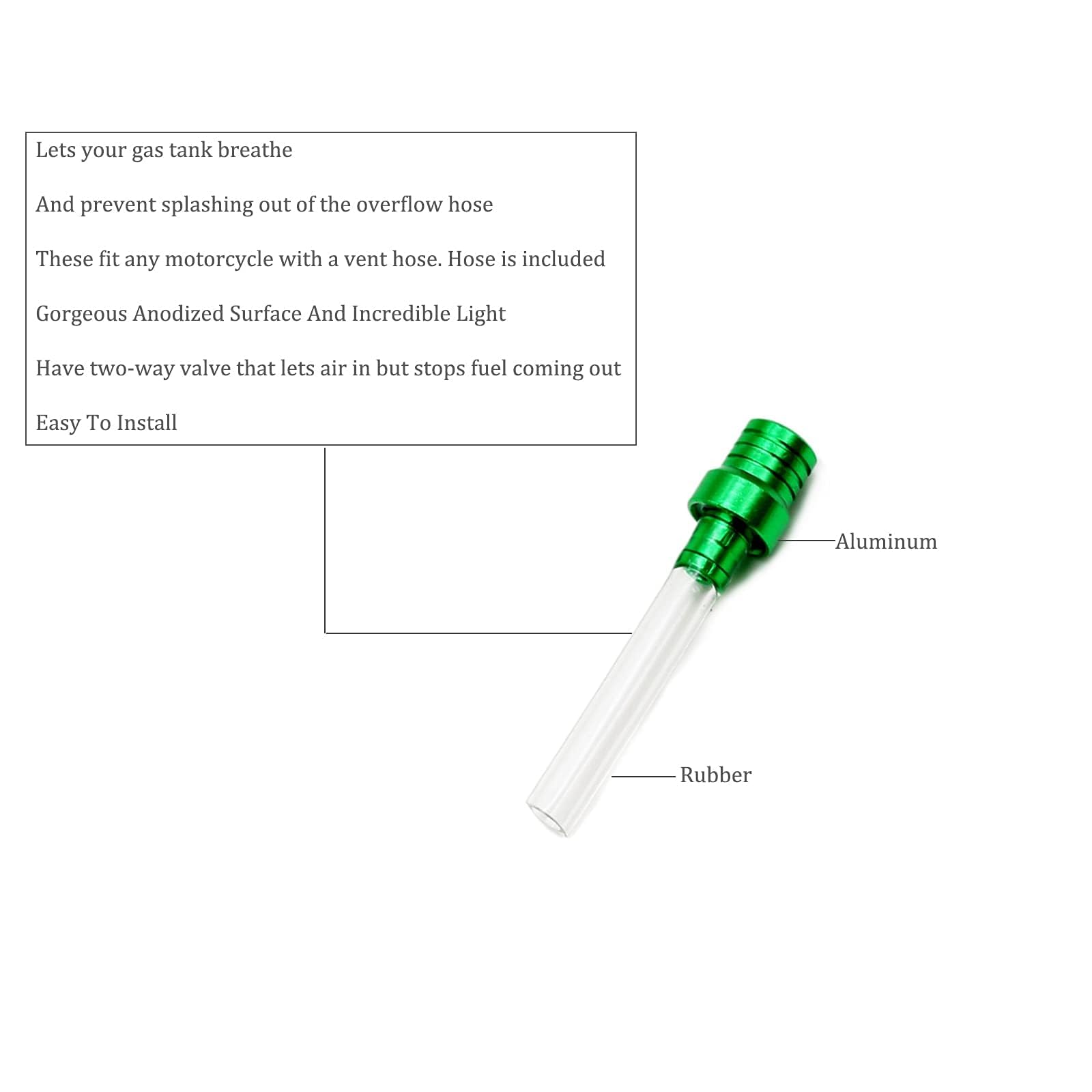 Pro Bat 10 Pack Cnc Gas Fuel Tank Cap Valve Vent Breather Hose Gas Tank Cap Vent For Dirt Bike Pit Bike Atv All Factory Crf Xr C