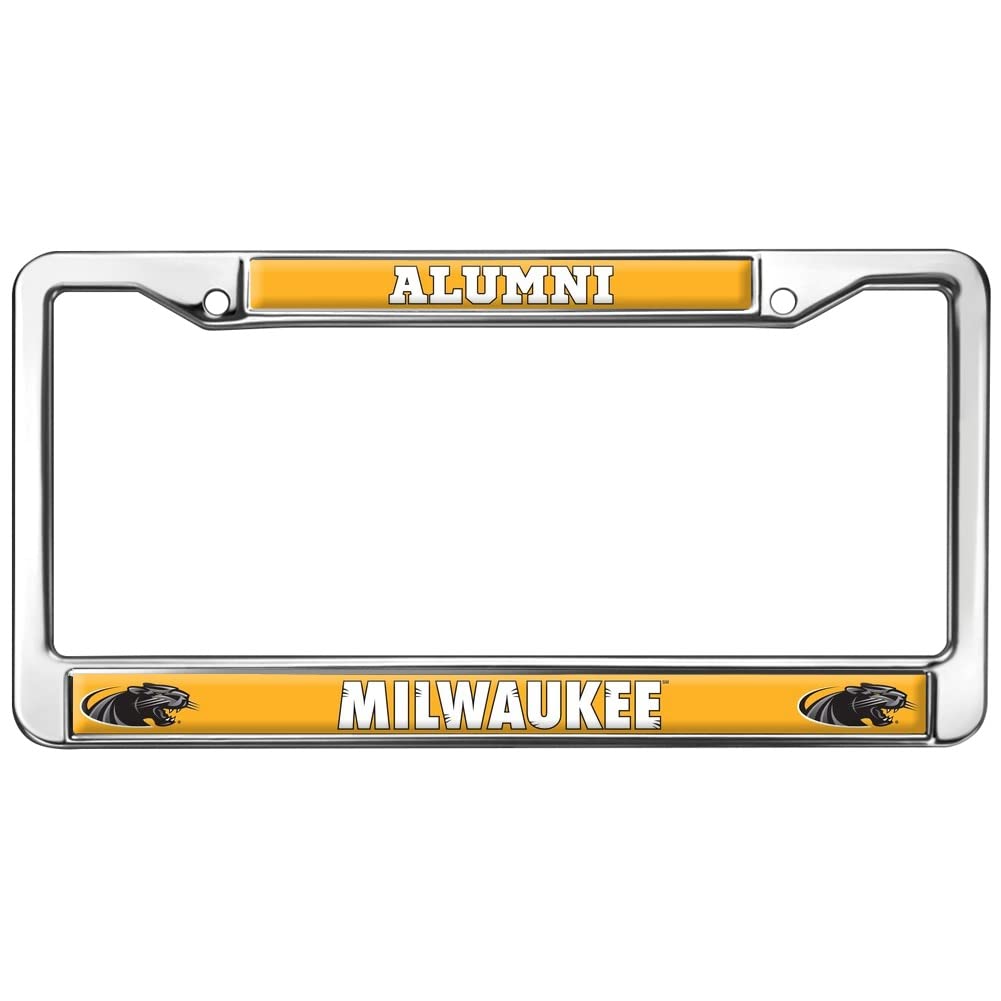 UW Milwaukee Alumni Logo Full Size Standard License Plate Metal Frame