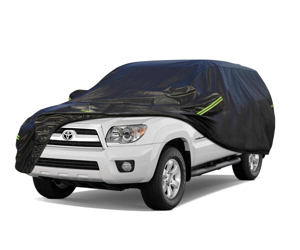 Koukou Waterproof Suv Car Cover Suitable For Toyota 4 Runner From 1995 To 2025, 7 Layers Windproof All Weather Waterproof Outdoo