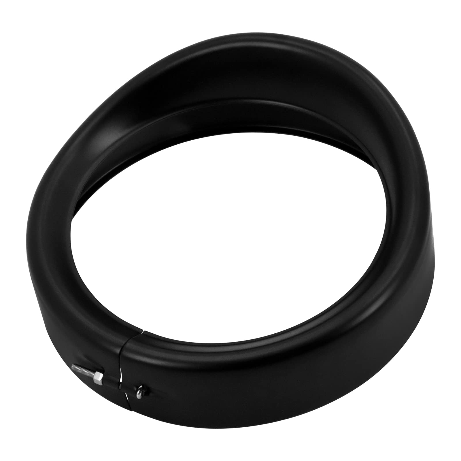 Hcmotorku Motorcycle 7 Inch Headlight Trim Ring Visor Style Fit For Harley Touring Road King Street Glide Electra Glide Softail