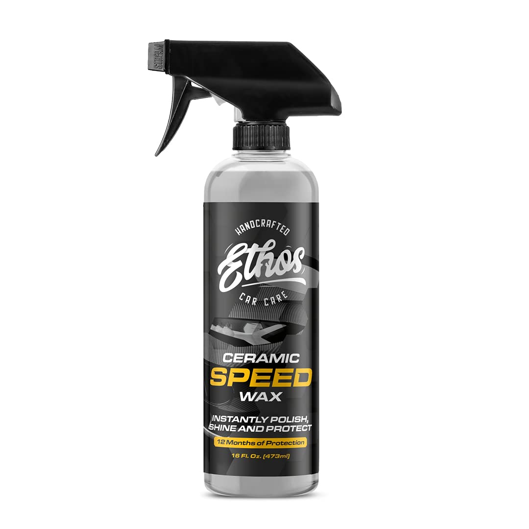 Ethos Ceramic Speed Wax - Ceramic Coating For Cars - Ceramic Coating Car Wax Spray - Ceramic Car Wax Polish Hydrophobic Top Coat