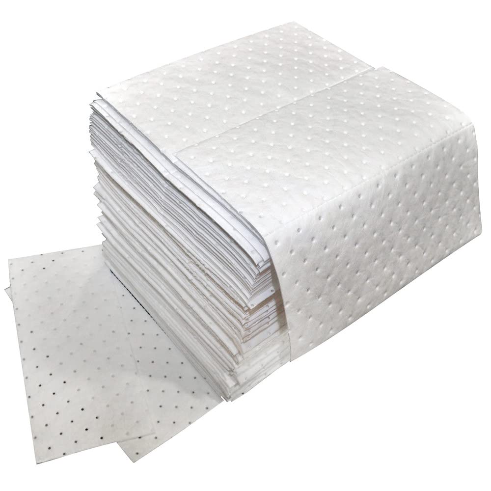 Aain Oil Absorbent Pads, Economical Absorbent Mat Pad,Absorbs Liquids,20'' X 15'',White