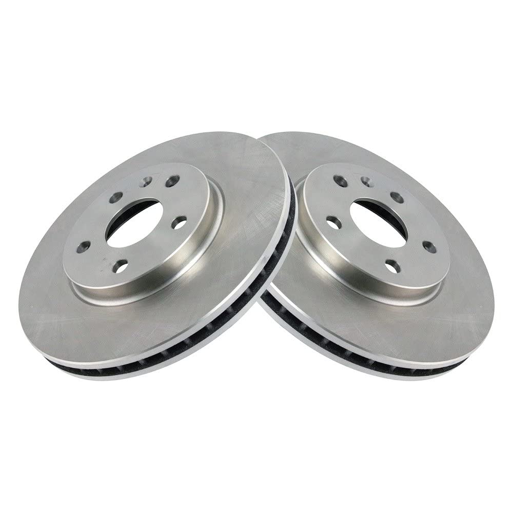 Trq Front Brake Rotors Set Vented Compatible With 2008-2014 Cadillac Cts