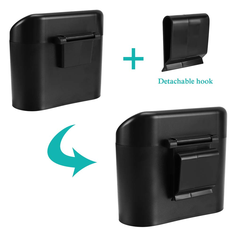 Accmor Car Trash Can With Lid, Mini Vehicle Trash Bin Car Dustbin Garbage Organizer Storage 2 Packs, Automotive Garbage Can Bin