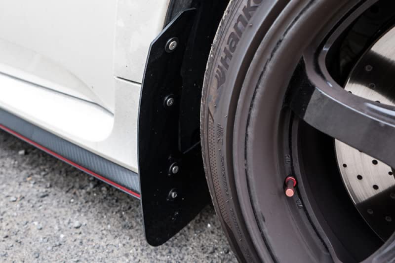 Rally Armor Ur Black Mud Flap W/White Logo For 2017-18 Honda Civic Type R