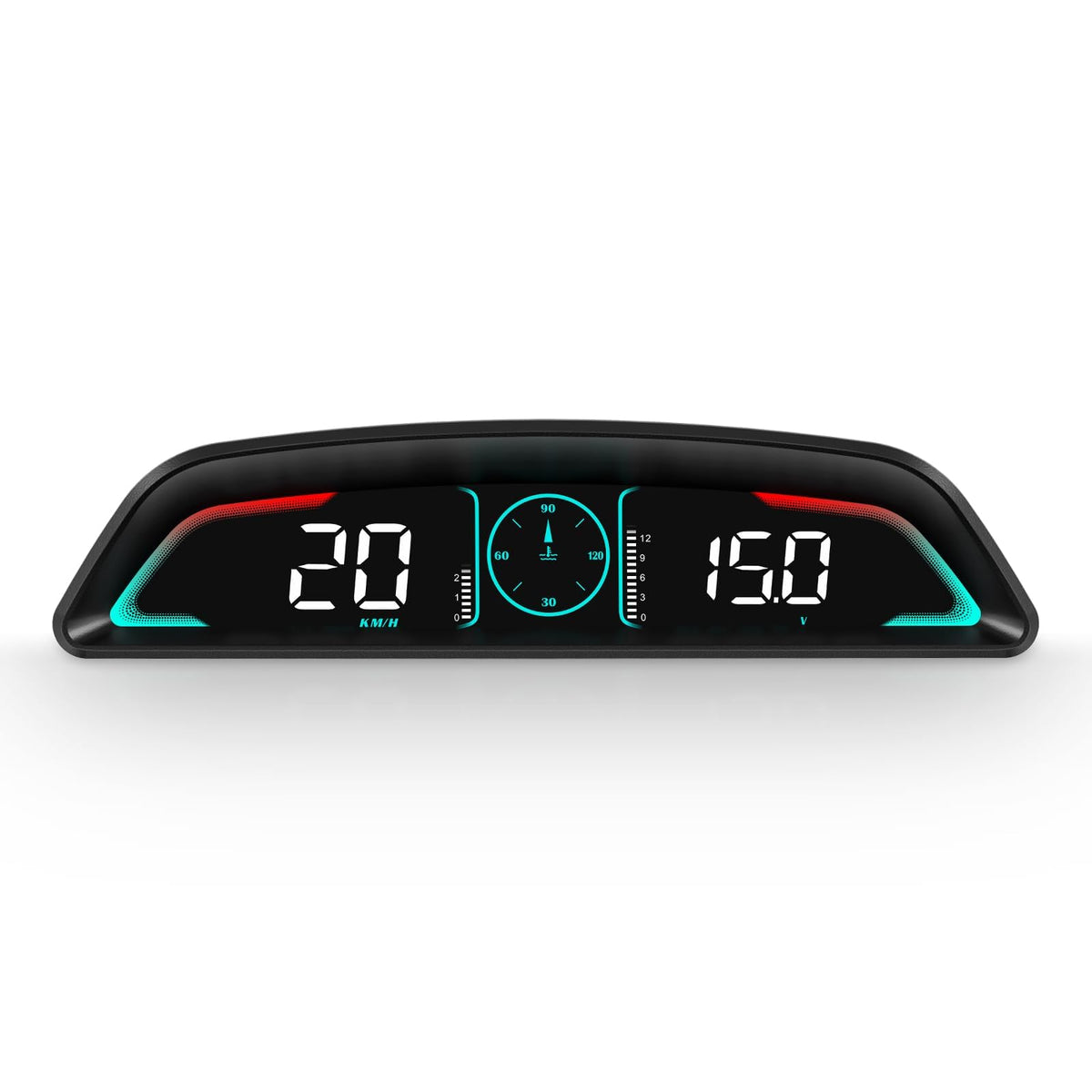 AZIJYV OBD2 Gauge Display,Head Up Display for Cars,Speedometer with Speed,Engine RPM,Clock,Overspeed Alarm,Water Temperature Ala